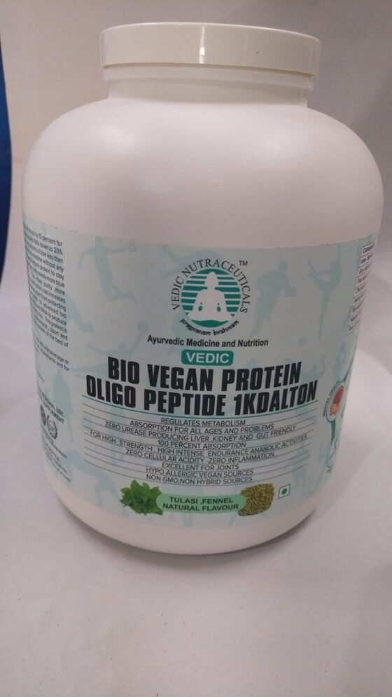 Bio Vegan Protein Oligo Peptide 1Kdalton (Natural Tulasi -Fennel flavour)