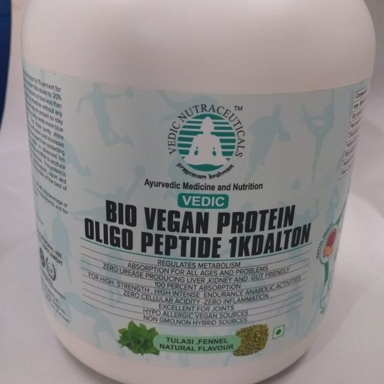 Bio Vegan Protein Oligo Peptide 1Kdalton (Natural Tulasi -Fennel flavour)